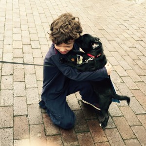 Boy Meets Dog, Dog Kisses Boy